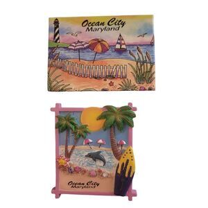 Set of two Ocean City Maryland magnets. ^